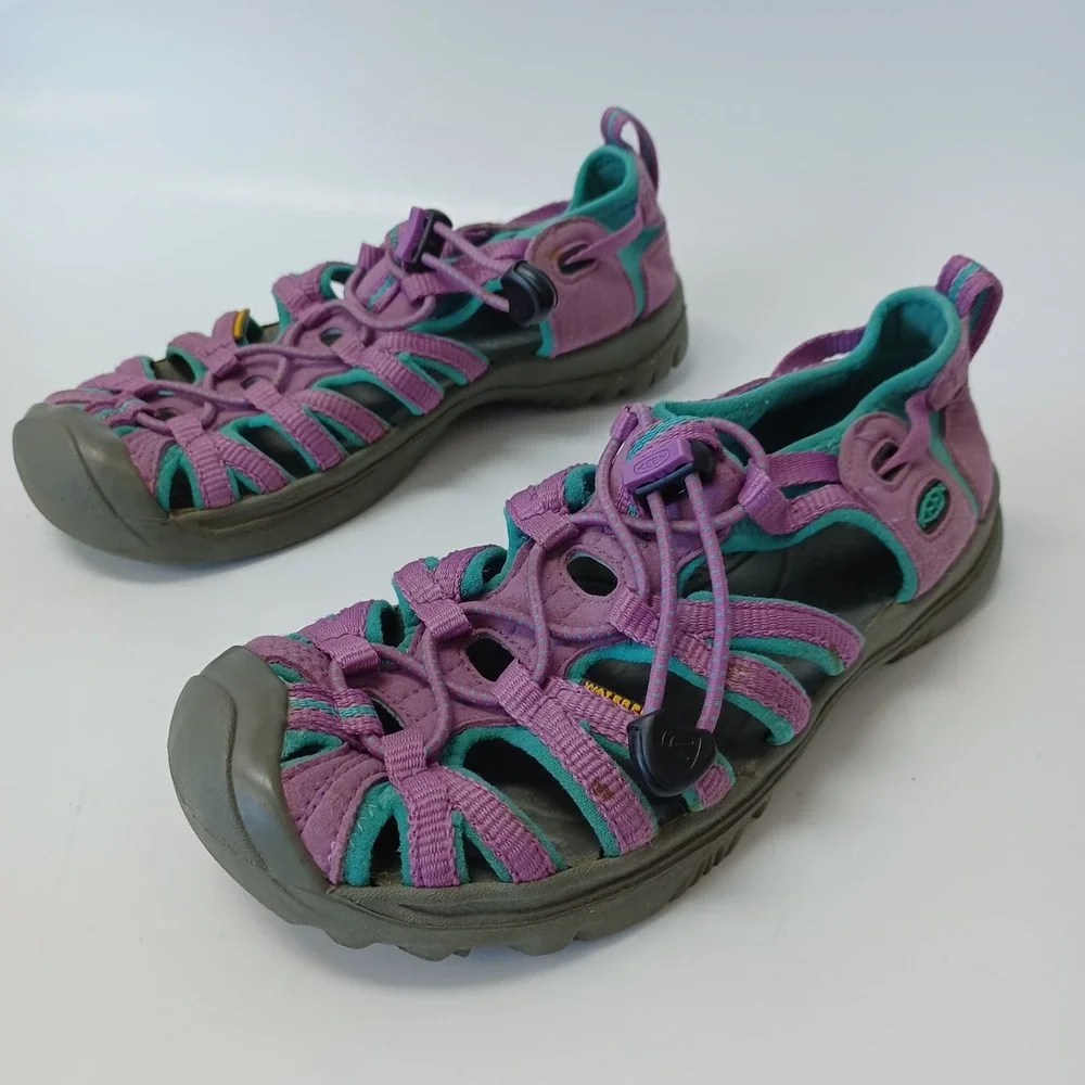 Keen Whisper Kids Purple Teal Waterproof Sport Sandals‎ Size 3 1009959